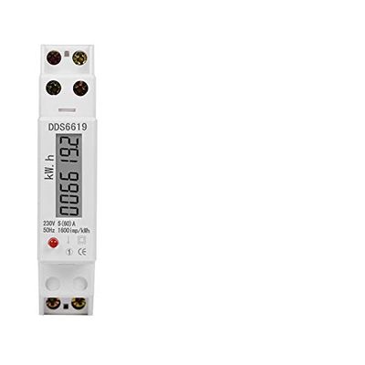 1P 18mm Single Phase 2 Wire Digital Wattmeter Power Consumption Analog Energy Meter kWh AC 230V 50Hz Electric Din Rail Mount