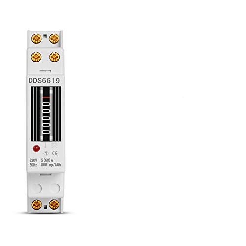 1P 18mm Single Phase 2 Wire Digital Wattmeter Power Consumption Analog Energy Meter kWh AC 230V 50Hz Electric Din Rail Mount