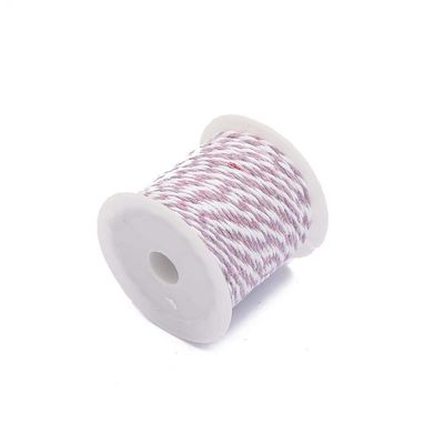 Duoer 10meters/roll 1.5mm Cotton Baker Twine Rope Cord Christmas Wedding Decoration Gift Packaging Rustic Handmade Crafts (Color : Light Purple White)