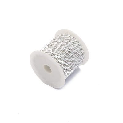 Duoer 10meters/roll 1.5mm Cotton Baker Twine Rope Cord Christmas Wedding Decoration Gift Packaging Rustic Handmade Crafts (Color : Gray White)