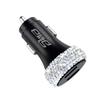 Dual USB Car Charger Quick Charge 3.0 Car Adapter Fast Charging Charger Compatible for iPhone 11/11pro/ MAX/XS/XR/X/10,iPad,Samsung S10/S10+/S9,Google Pixel 4/4 XL etc,Bling Car Decor,Pure White view 1
