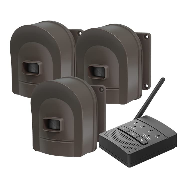 1/2 Mile Hosmart Driveway Alarm Wireless Sensor System & Driveway Sensor Alert System Weatherproof Security Outdoor Motion Sensor & Detector(1 Receiver & 3 Sensors)