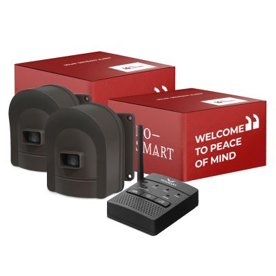1/2 Mile Hosmart Driveway Alarm Wireless Sensor System & Driveway Sensor Alert System Weatherproof Security Outdoor Motion Sensor & Detector(1 Receiver & 2 Sensors)