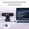 1080P Webcam with Microphone, TehLif USB Camera w/Plug and Play Wide Angle for PC Computer Laptop Mac Zoom Skype Meeting FaceTime Video view 3
