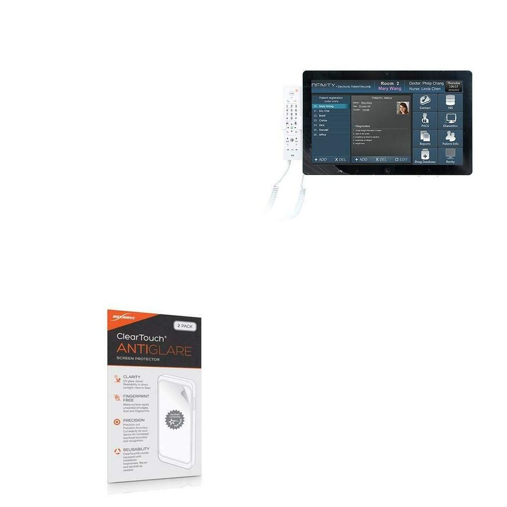 BoxWave Screen Protector Compatible with Avalue Medi-View-185 - ClearTouch Anti-Glare (2-Pack), Anti-Fingerprint Matte Film Skin