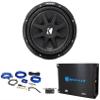 KICKER 43C104 Comp 10" 300 Watt Car Audio Subwoofer Sub+Mono Amplifier+Amp Kit view 1