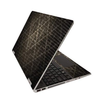 MightySkins Carbon Fiber Skin for HP Pavilion x360 15" (2020) - Vintage Elegance | Protective, Durable Textured Carbon Fiber Finish | Easy to Apply | Made in The USA