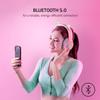 Razer Kraken BT Kitty Edition: Bluetooth 5.0-40ms Low Latency Connection - Custom-Tuned 40mm Drivers - Beamforming Microphone - Powered Chroma - Quartz Pink view 3