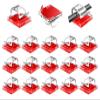 Halsouy Cable Clips 100pcs, Wire Clips, Durable Strong Adhesive Cable Organizer Cord Holder Wire Management, Cable Management Clips for Desk, Wall, Car, TV, Ethernet Cable (Clear, Small) view 1