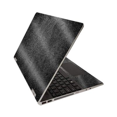 MightySkins Glossy Glitter Skin for HP Pavilion x360 15" (2020) - Black Leather | Protective, Durable High-Gloss Glitter Finish | Easy to Apply, Remove, and Change Styles | Made in The USA