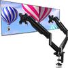 Suptek Dual Monitor Mount Stand-Height Adjustable Gas Spring Monitor Arm Desk Mount for 2 Computer Screens 17 to 32 inches - Each Arm Holds up to 22lbs,Black(MD8SP) view 1
