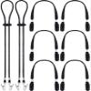 Black Adjustable Hat Strap Clips Windproof Clips Cap Retainers Anti-Lost Strap with Cord Locks for Sports(Simple Style) view 1