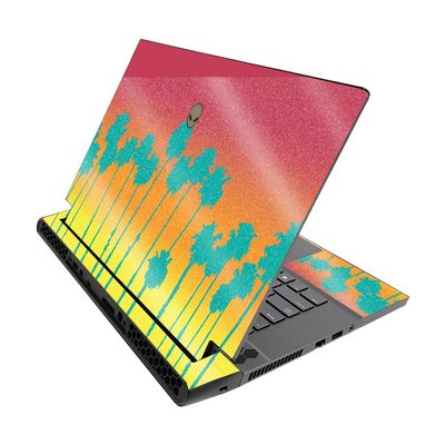 MIGHTY SKINS MightySkins Glossy Glitter Skin for Alienware M15 R3 (2020) & M15 R4 (2021) - Sherbet Palms | Durable High-Gloss Glitter Finish | Easy to Apply and Change Style | Made in The USA