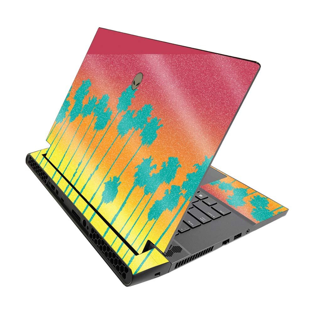 MIGHTY SKINS MightySkins Glossy Glitter Skin for Alienware M15 R3 (2020) & M15 R4 (2021) - Sherbet Palms | Durable High-Gloss Glitter Finish | Easy to Apply and Change Style | Made in The USA