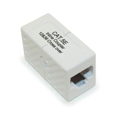 10/100 Base TX Crossover Coupler with Power Over Ethernet - Beige