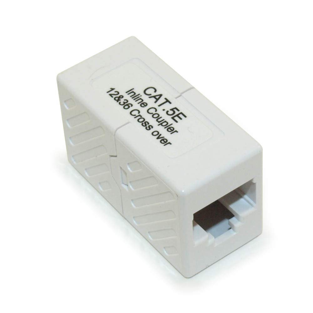 10/100 Base TX Crossover Coupler with Power Over Ethernet - Beige