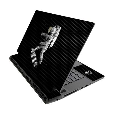 MightySkins Carbon Fiber Skin for Alienware M15 R3 (2020) & M15 R4 (2021) - Space Kickflip | Durable Textured Carbon Fiber Finish | Easy to Apply | Made in The USA