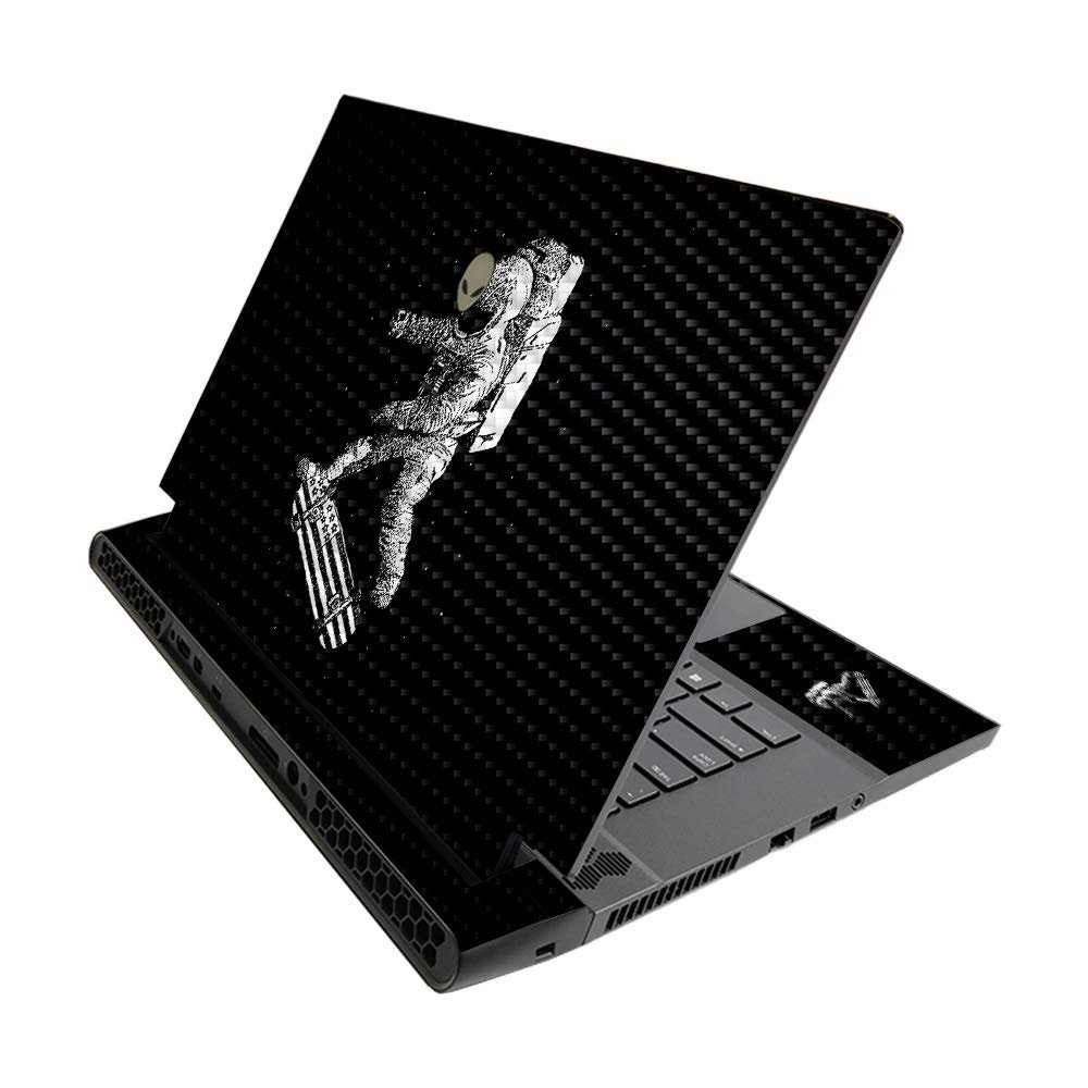 MightySkins Carbon Fiber Skin for Alienware M15 R3 (2020) & M15 R4 (2021) - Space Kickflip | Durable Textured Carbon Fiber Finish | Easy to Apply | Made in The USA