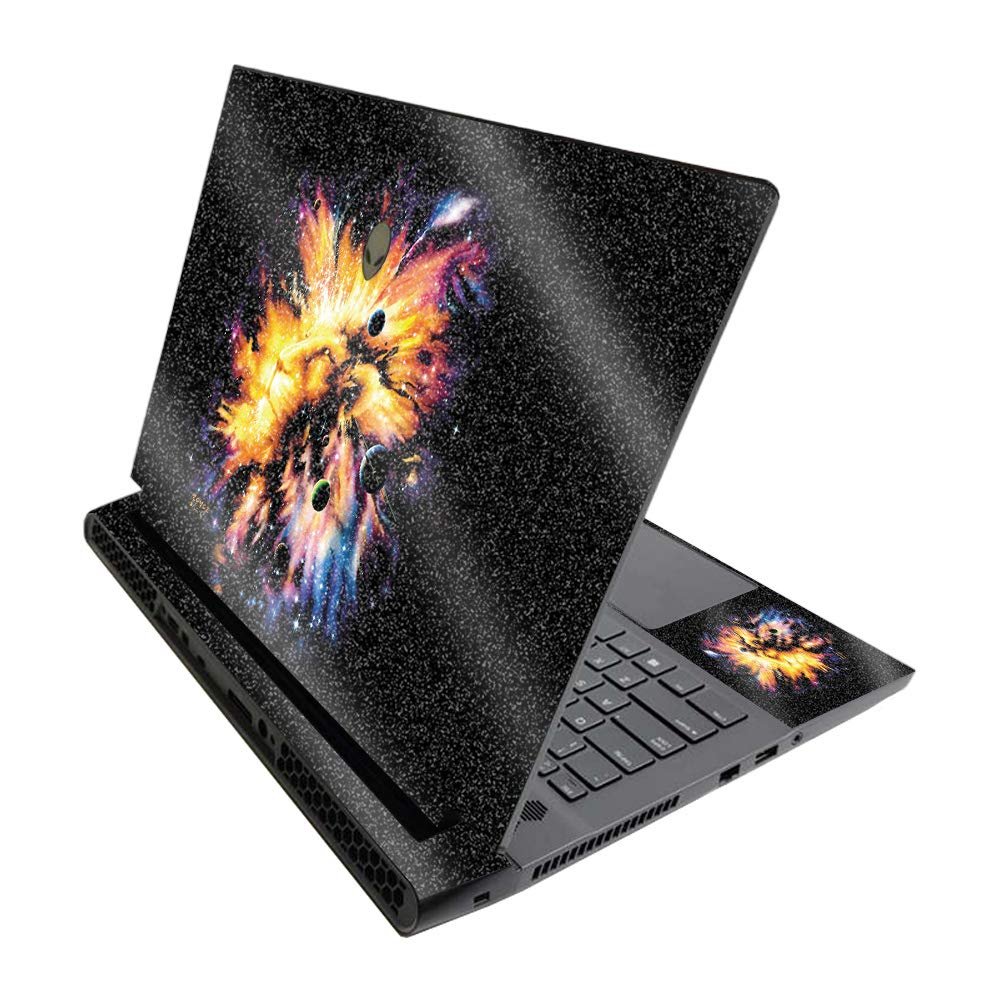 MightySkins Glossy Glitter Skin for Alienware M17 R3 (2020) & M17 R4 (2021) - Leo Galaxy | Durable High-Gloss Glitter Finish | Easy to Apply and Change Style | Made in The USA