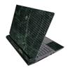 MightySkins Carbon Fiber Skin for Alienware M17 R3 (2020) & M17 R4 (2021) - Green Marble | Durable Textured Carbon Fiber Finish | Easy to Apply and Change Style | Made in The USA view 1