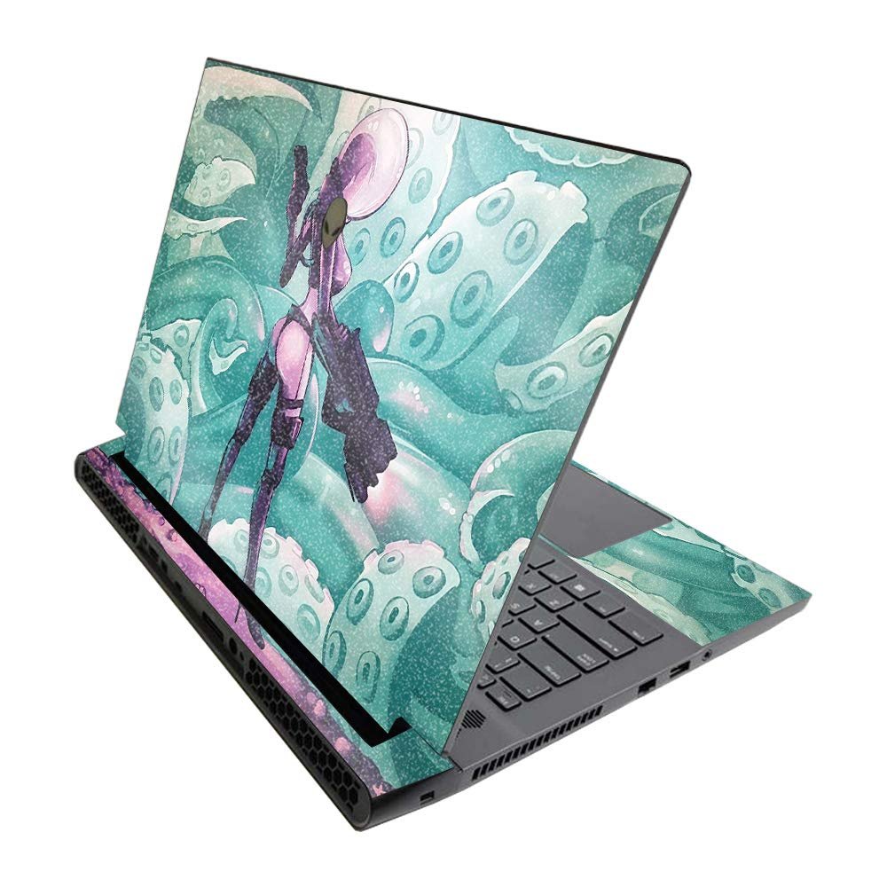 MightySkins Glossy Glitter Skin for Alienware M17 R3 (2020) & M17 R4 (2021) - Tentacle Invasion | Durable High-Gloss Glitter Finish | Easy to Apply and Change Style | Made in The USA