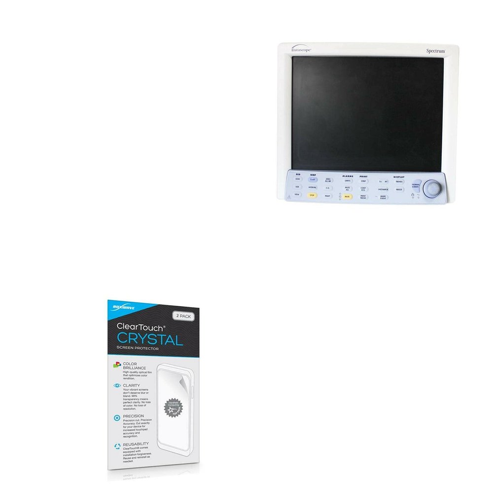 BoxWave Screen Protector Compatible with Datascope Spectrum OR - ClearTouch Crystal (2-Pack), HD Film Skin - Shields from Scratches