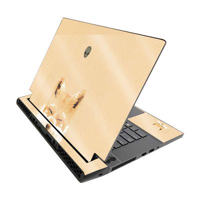 MightySkins Glossy Glitter Skin for Alienware M15 R3 (2020) & M15 R4 (2021) - Smiling Fox | Durable High-Gloss Glitter Finish | Easy to Apply and Change Style | Made in The USA