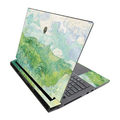 MightySkins Glossy Glitter Skin for Alienware M17 R3 (2020) & M17 R4 (2021) - Green Wheat Fields | Durable High-Gloss Glitter Finish | Easy to Apply and Change Style | Made in The USA