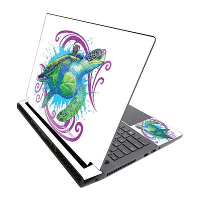 MightySkins Glossy Glitter Skin for Alienware M17 R3 (2020) & M17 R4 (2021) - Sea Turtle Splash | Durable High-Gloss Glitter Finish | Easy to Apply and Change Style | Made in The USA