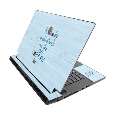 MightySkins Skin for Alienware M15 R3 (2020) & M15 R4 (2021) - Coffee Understands Me | Protective Viny wrap | Easy to Apply | Made in The USA