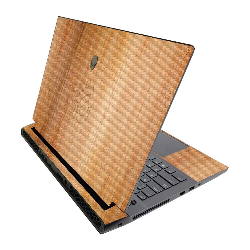 MightySkins Carbon Fiber Skin for Alienware M17 R3 (2020) & M17 R4 (2021) - Bamboo Ohm | Durable Textured Carbon Fiber Finish | Easy to Apply and Change Style | Made in The USA