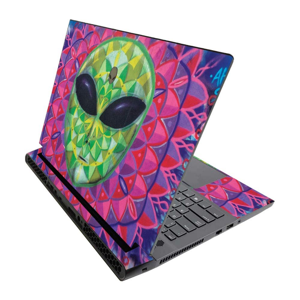 MightySkins Skin for Alienware M17 R3 (2020) & M17 R4 (2021) - Geometric Alien | Protective Viny wrap | Easy to Apply and Change Style | Made in The USA