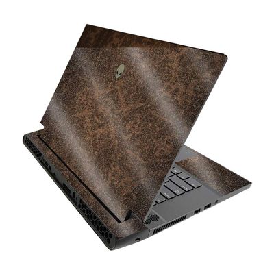 MightySkins Glossy Glitter Skin for Alienware M15 R3 (2020) & M15 R4 (2021) - Brown Linen | Durable High-Gloss Glitter Finish | Easy to Apply and Change Style | Made in The USA
