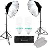 Canadian Studio Photography Studio Continuous 26" Octagonal Soft Box Lighting Light Kit with Photo E26, E27 CFL 135Watt 5500K Bulb and Light Stand for Photo Studio and Photo/Video Shooting (2 pack view 2