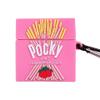 Case Compatible with AirPods Pro/Pro 2, Creative Funny Green Tea Flavor Finger Biscuit Box Shape Case, Stylish Silicone Earphone Protection Skin for AirPods Pro +Hook -Pink view 1