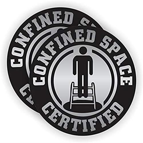 Confined Space Certified Hard Hat Sticker | Decal Confine Laborer Construction