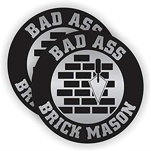 Bad Ass Brick Mason Hard Hat Sticker/Helmet Decal/Label Lunch Tool Box Motorcycle Scaf Dog