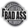 Bad Ass Millwright Hard Hat Sticker/Helmet Decal Label Lunch Tool Box view 1
