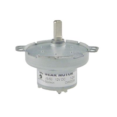 CHANCS Metal Outer Reduction Gear Box DC 12V JS-50 50RPM D-Shaft CW/CCW Mini DC Gear Motor