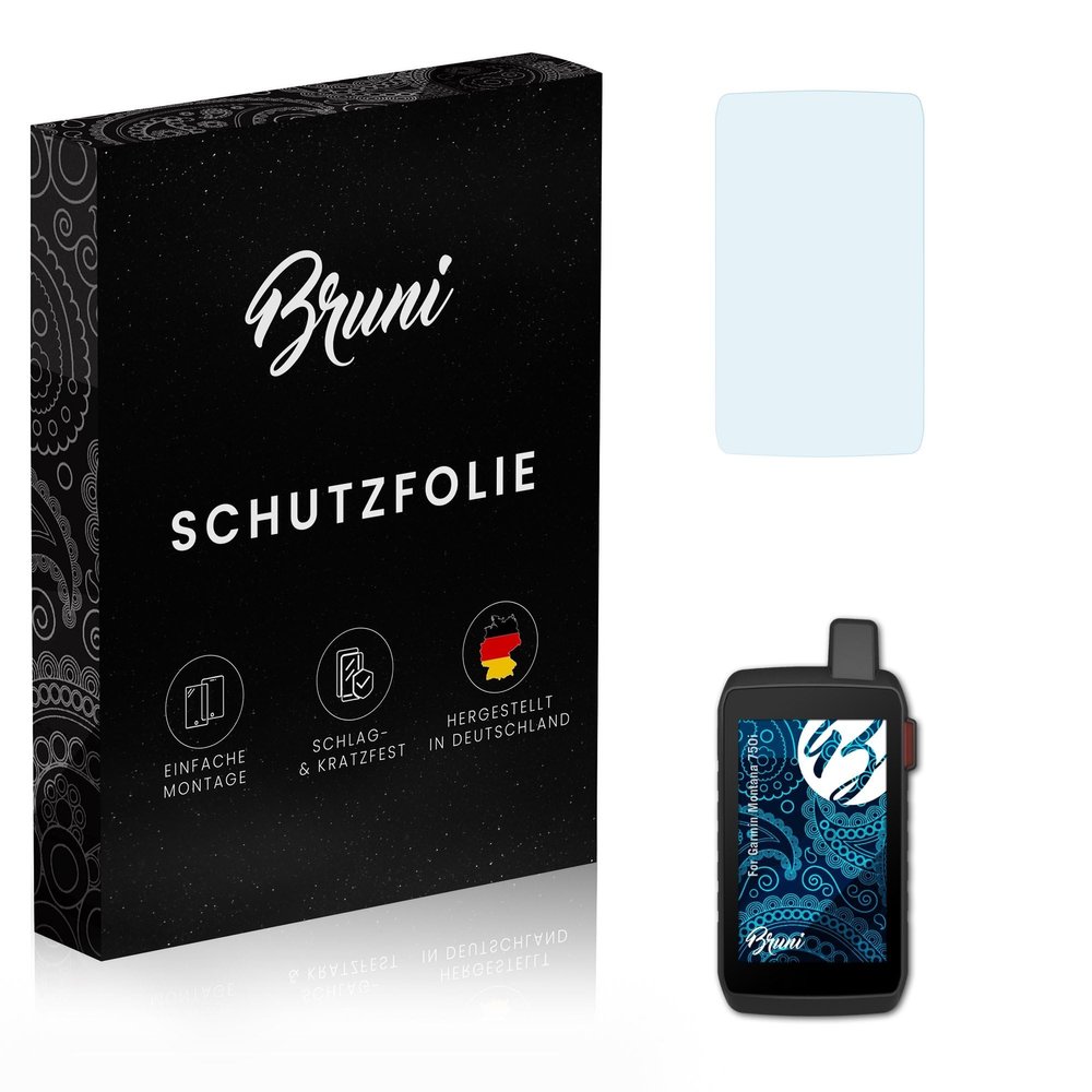 Bruni Screen Protector compatible with Garmin Montana 750i Protector Film, crystal clear Protective Film (2X)