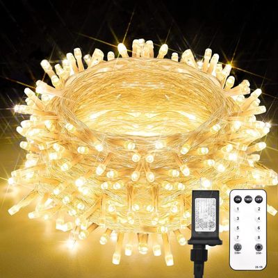suddus String Lights Indoor Plug in 100 LED Christmas Lights Warm White