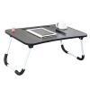 QWEASDF Laptop Bed Tray Desk, Adjustable Laptop Stand for Bed, Foldable Laptop Table with Cup Holder Card Slot, for Eating, Working, Writing, Gaming, Drawing,1 view 1
