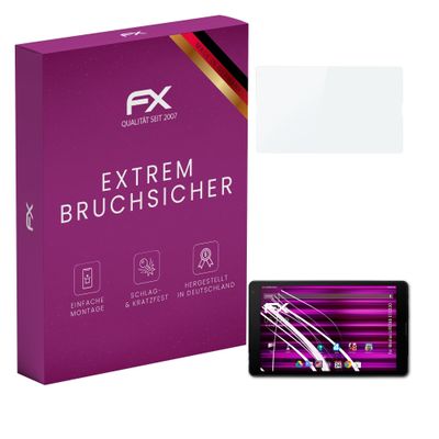atFoliX Plastic Glass Protective Film compatible with Medion LIFETAB E10530, 9H Hybrid-Glass FX Screen Protector