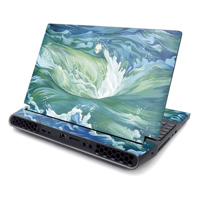 MightySkins Skin for Alienware AREA-51M R2 (2020) - Abstract Black | Protective, Durable, and Unique Vinyl Decal wrap Cover | Easy to Apply, Remove, and Change Styles | Made in The USA