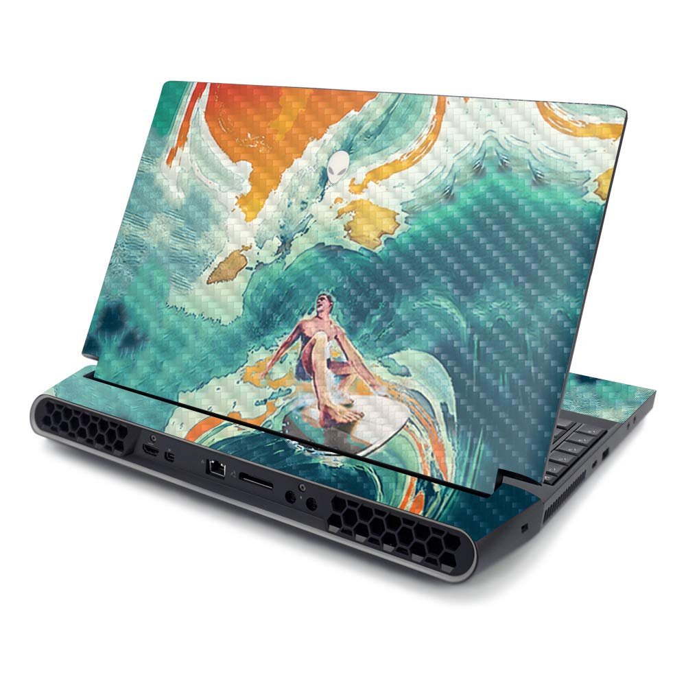MightySkins Skin for Alienware AREA-51M R2 (2020) - Abstract Black | Protective, Durable, and Unique Vinyl Decal wrap Cover | Easy to Apply, Remove, and Change Styles | Made in The USA