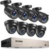 ZOSI 3K Lite 8CH Home Security Camera System,AI Human/Vehicle Detection,Night Vision,Remote Access,8pcs 1080p Weatherproof Outdoor Surveillance Bullet Dome Cameras,8Channel H.265+ CCTV DVR(No HDD). view 1