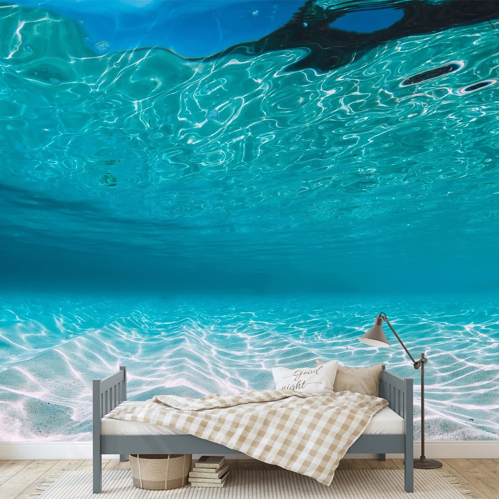 SIGNWIN Wall Mural Under The Sea Fish Removable Self-Adhesive Wallpaper Wall Decoration for Bedroom Living Room - 100x144 inches