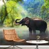 SIGNWIN Wall Mural Elephant in The Water Removable Self-Adhesive Wallpaper Wall Decoration for Bedroom Living Room - 100x144 inches view 1
