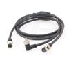 HangTon Power Cable Hirose 4 Pin Male to 2 x Right Angle Locking DC Barrel for Sony F5 Zaxcom QRX100 Lectrosonic SRc Receiver Atomos 7'' Monitor 1m (2xdc-4pin) view 2