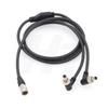 HangTon Power Cable Hirose 4 Pin Male to 2 x Right Angle Locking DC Barrel for Sony F5 Zaxcom QRX100 Lectrosonic SRc Receiver Atomos 7'' Monitor 1m (2xdc-4pin) view 3